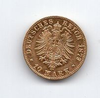 (648) Hessen, 10 Mark 1879, rar
