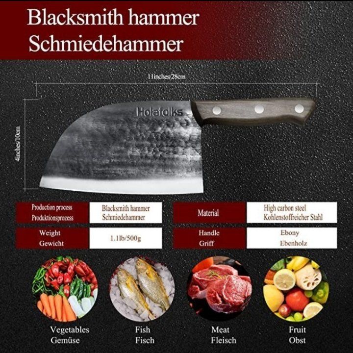Coltelli da cucina: Hackmesser Mit Lederjacke Japanisches Messer Küchenmesser – Nuovo e nell'imballaggio originale da Oberentfelden venduto da abz_l7vm 3