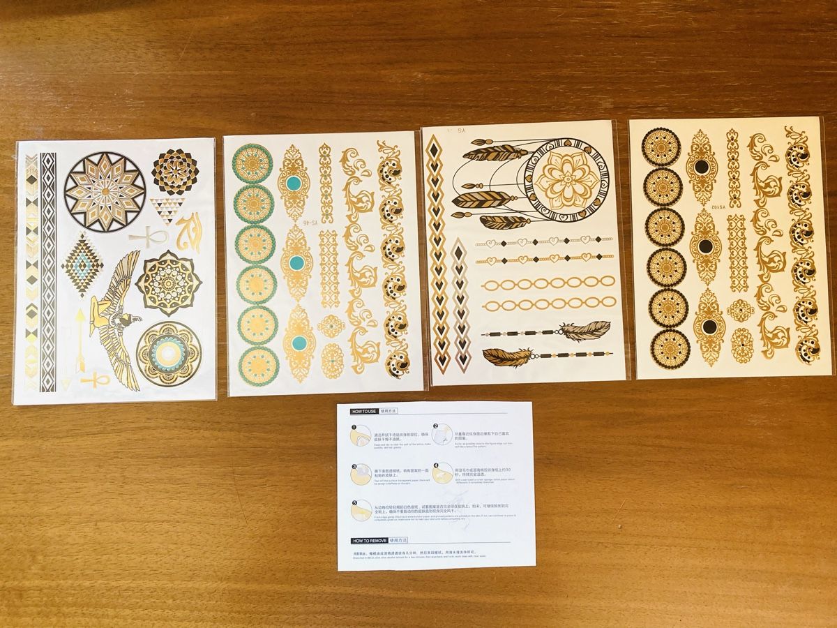Sticker: autocollants de tatouage, 4 feuilles – Nuovo e nell'imballaggio originale da Ardon venduto da hel_2sxp