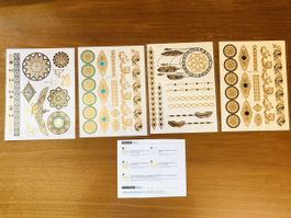 autocollants de tatouage, 4 feuilles