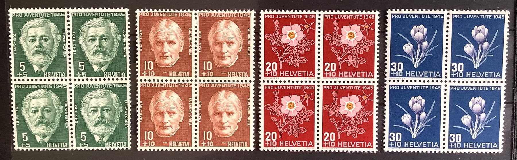 Tutti i francobolli: 1945 / Pro  Juventute Viererblock Satz ** – Nuovo (secondo la descrizione) da Liestal venduto da Pep3