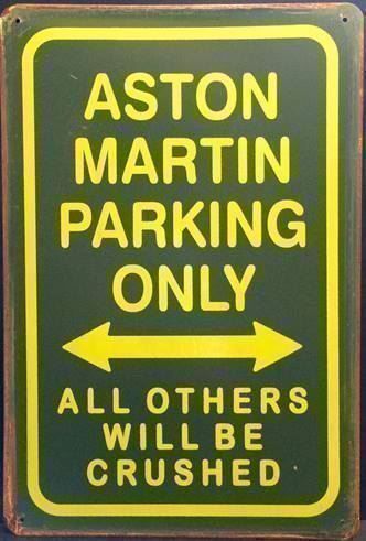 Aston Martin Schilder: Rusty Blechschild - ASTON MARTIN PARKING – Neu (gemäss Beschreibung) aus Rupperswil von big-one-sale