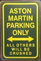 Rusty Blechschild - ASTON MARTIN PARKING