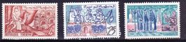3 Timbres -Tunisie - 1959 - Obl.