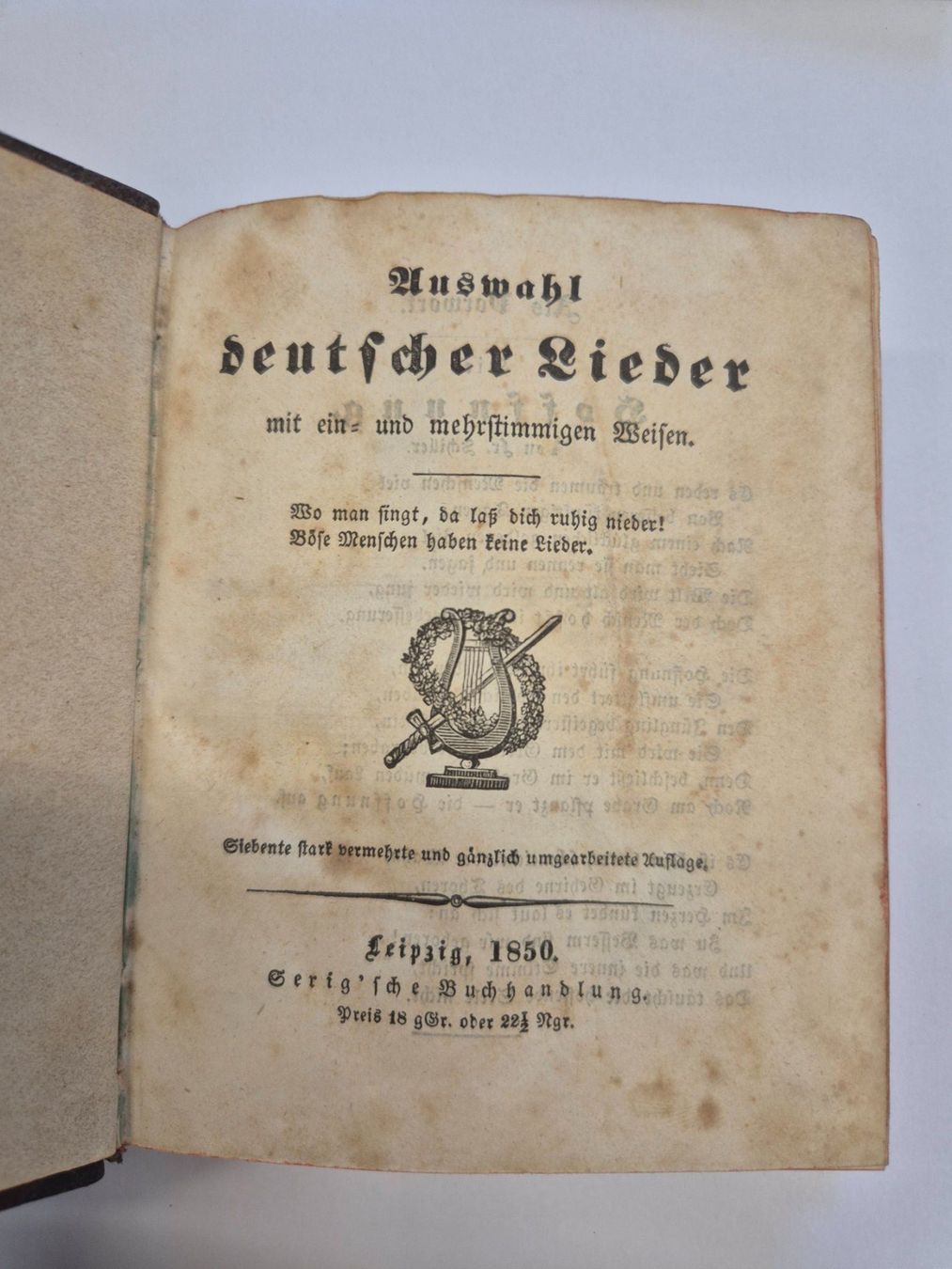 Libri: Auswahl deutscher Lieder Leipzig 1850 Buch – Usato da Langendorf venduto da zvonu161