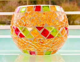 Charmante bunte VASE / Kerzenglas ❤️ Orientalischer Stil
