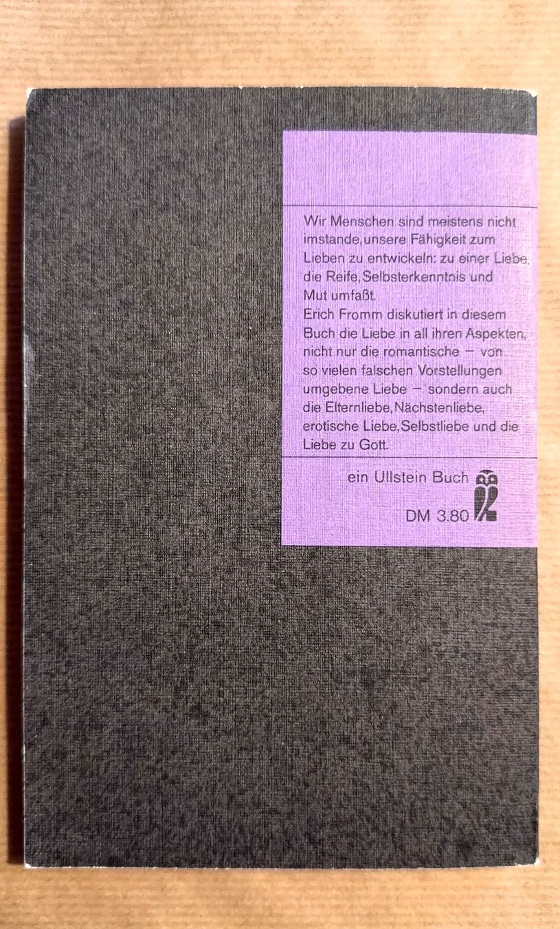 Libri: Die Kunst des Liebens - Erich Fromm – Usato da Moosseedorf venduto da smushpuff 1