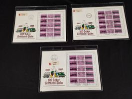 Briefmarken-Set 100 Jahre Gotthard-Bahn 3 Stück