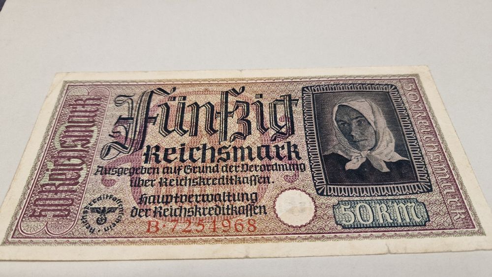 Fünfzig Reichsmark Geldschein, 50 Mark, Top Zustand!1939 (Gebraucht) in ...
