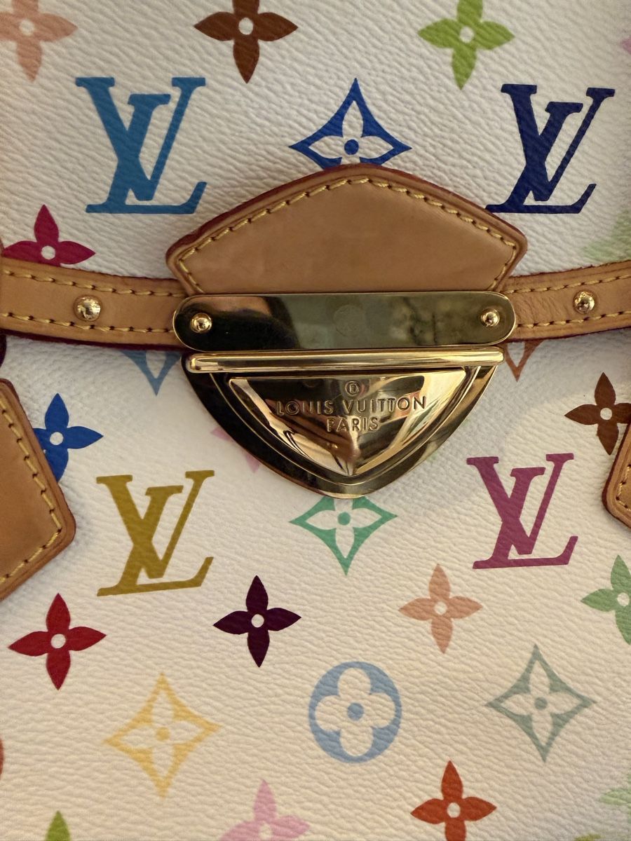 Louis Vuitton Borse da donna: Louis Vuitton White Multicolor Handbag - Preloved Bag! – Usato da Zürich venduto da Bybyana 1