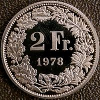 2 Franken 1978 pp / aus Münzsatz / in einer Münzkapsel