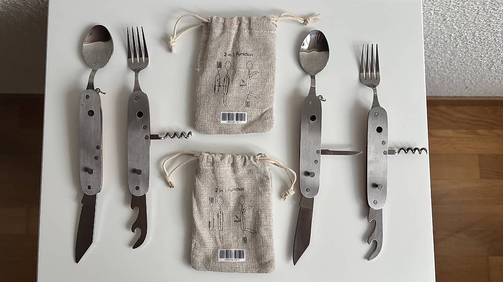 Set di posate: Gipfelwerkzeug Taschenbesteck Multitool NEW! 2x – Nuovo e nell'imballaggio originale da Baden venduto da Chrisenft 1