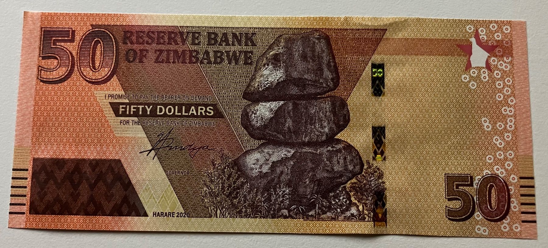 Banconote: Zimbabwe 50 Dollars 2020 Neuwertig – Nuovo (secondo la descrizione) da Algetshausen venduto da Carrhard