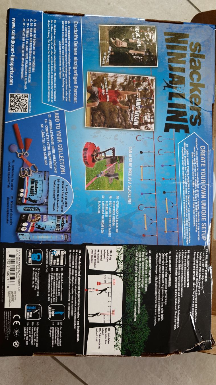 Slackline: Slackline  Ninja Warrior Kletterparcours – D'occasion à Brunnen par Knoblispeck 1