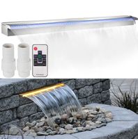 + VEVOR 60cm Schwalldusche mit LED Wasserfall Edelstahl Pool