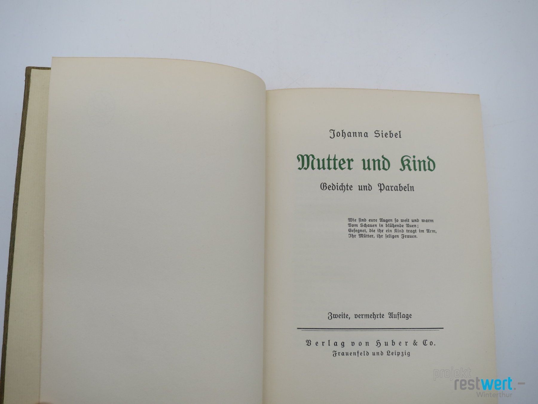 Livres: JOHANNA SIEBEL Mutter und Kind – D'occasion à Winterthur par Restwert_Winterthur 2