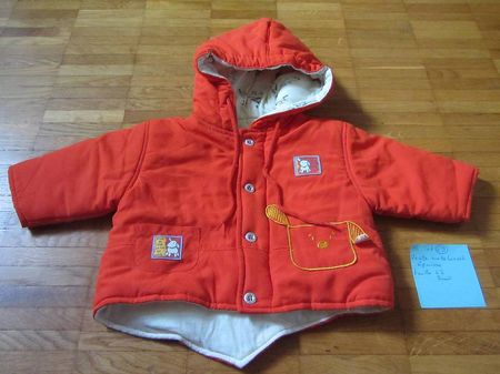 Veste matelassée épaisse taille 62, 3 mois