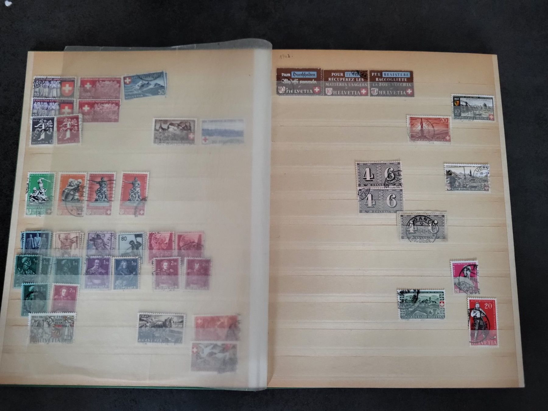 Alle Briefmarken: Sammlung Album - Schweiz – Gebraucht aus Rümlang von Turrin 3