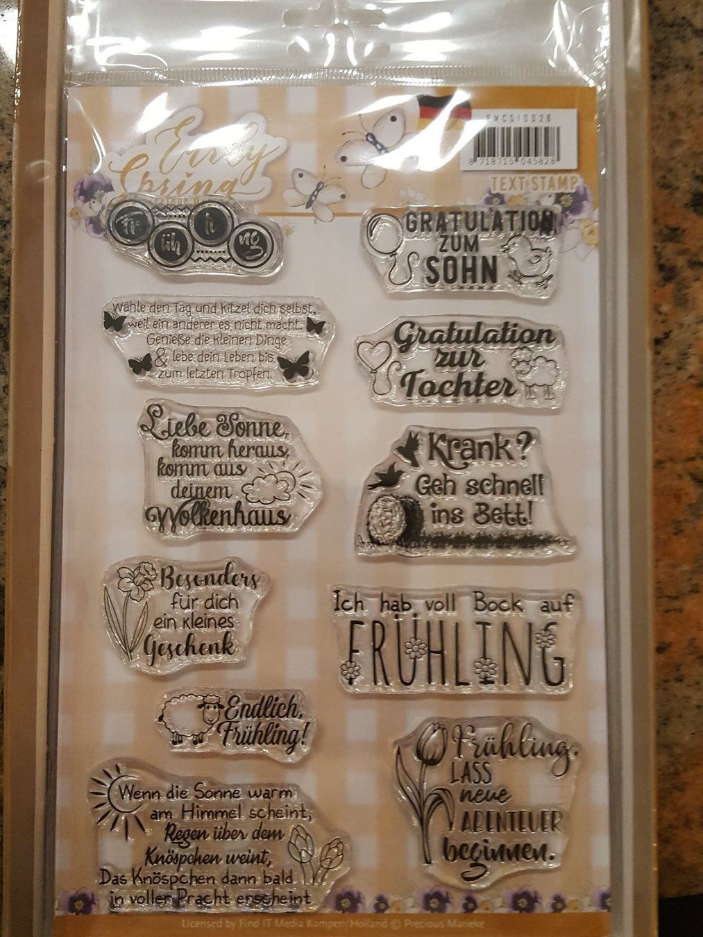 Stempel: Textstempel Frühling – Neu und originalverpackt aus Würenlingen von Striga