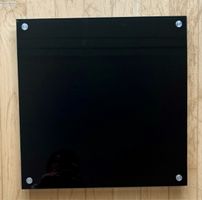 Glas-Pinnwand schwarz 40x40cm