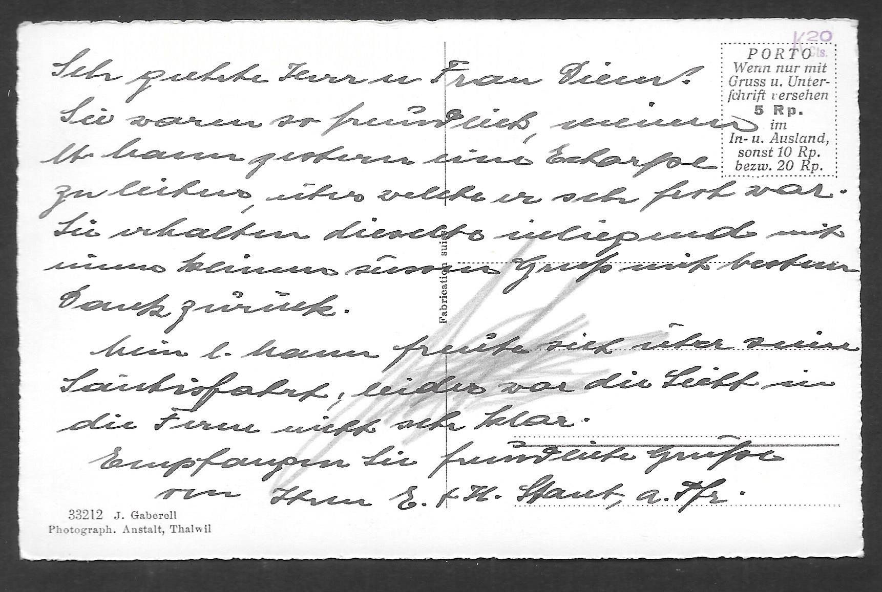 Cartoline postali: Thalwil Teilansicht mit See – Usato da Olten venduto da clotaldi 1