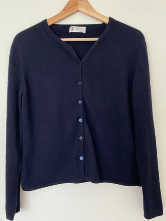 Brunello Cucinelli 100% Kaschmir Strickjacke Gr M repariert