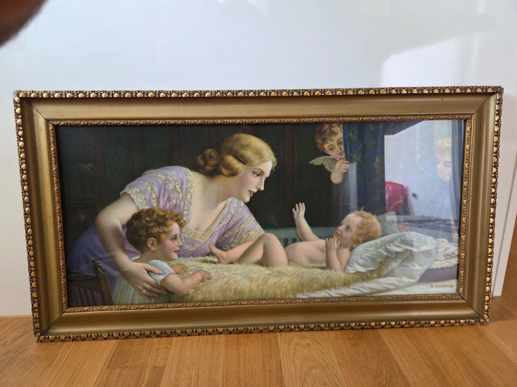 Foto & Immagini: Altes Gemälde, Mutter mit Kinder. Top! ... – Usato da Siebnen venduto da skywe