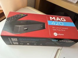 Infomir MAG 420 IPTV 4K Linux Set-Top Box – Komplett mit Ori
