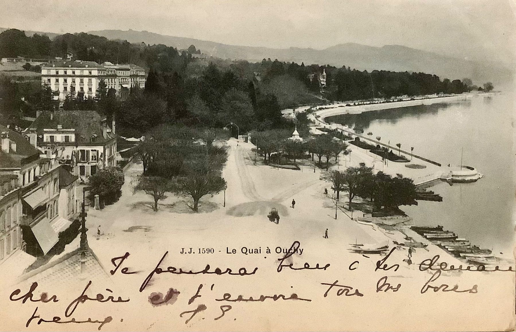 Ansichtskarten: 1903 - LE QUAI à OUCHY - Lausanne – Gebraucht aus Root von ENGLAND-TREASURES 1
