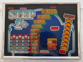Original Frontscheibe Spielautomat "STEP 2+" - Retro Deko