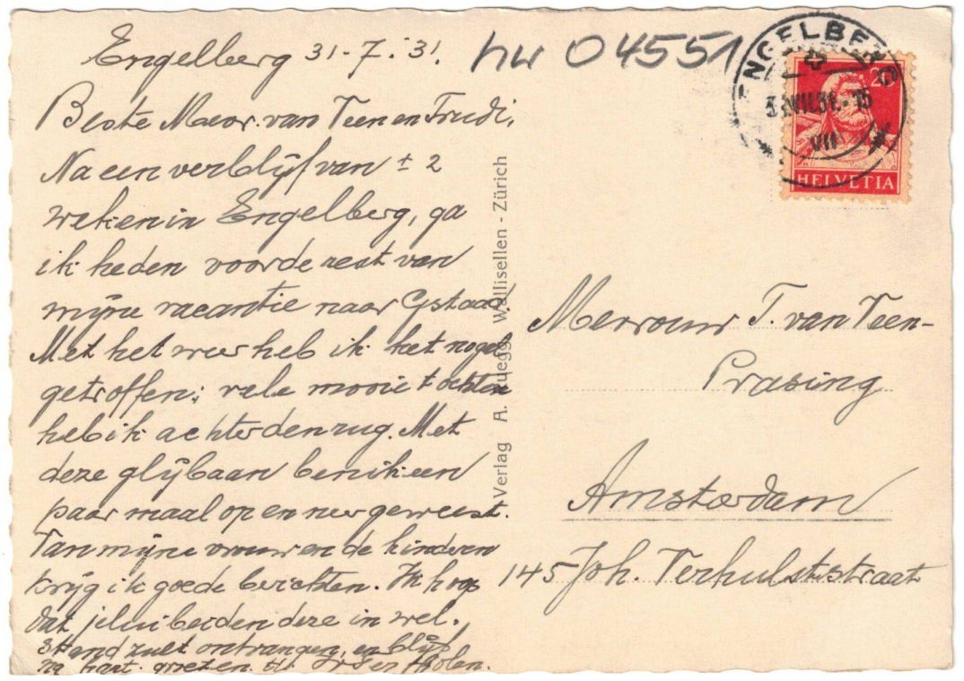 Cartoline postali: Engelberg - Luftseilbahn Gerschnialp--Trübsee – Usato da Binningen venduto da Mountainrider 1