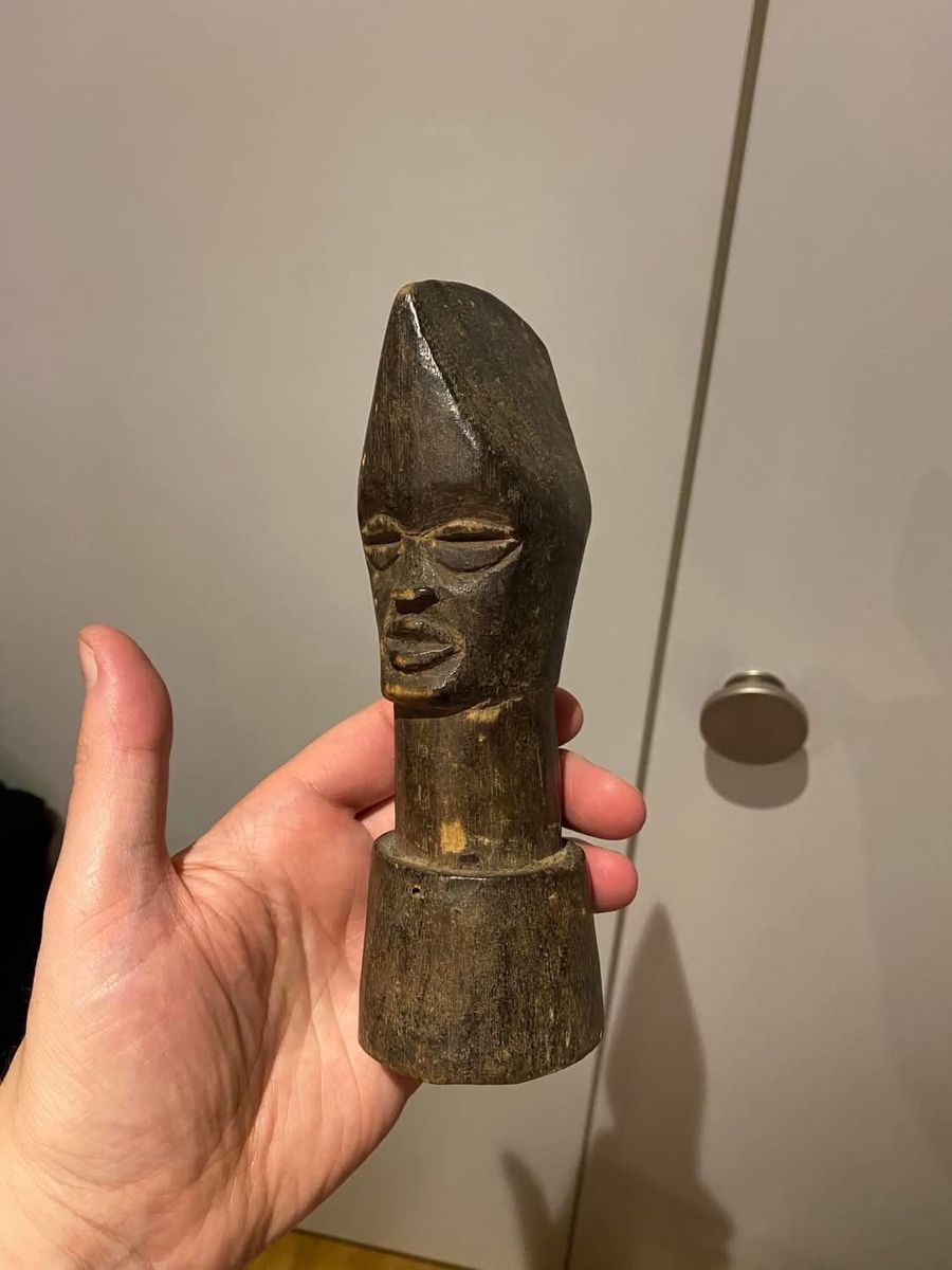 Statuette: Tête janus ethnie Dan – Usato da Grand-Lancy venduto da sellart