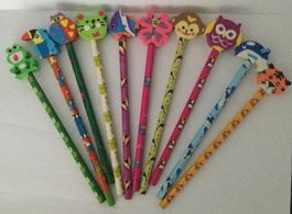 10x Bleistifte mit Tier-Figur-Aufsatz