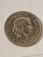 20 Rappen, Schweizer Münze Jahrgang 1945 , top Zustand
