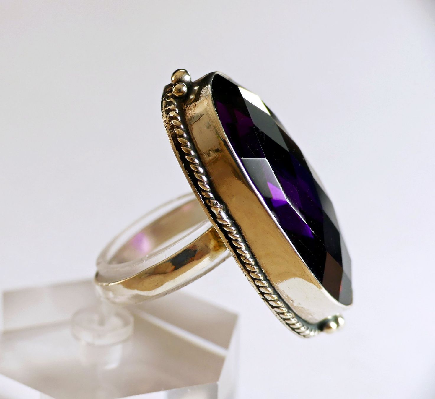 Anelli: Ring Silber  925 mit Amethyst – Nuovo e nell'imballaggio originale da Matten b. Interlaken venduto da kero71 2