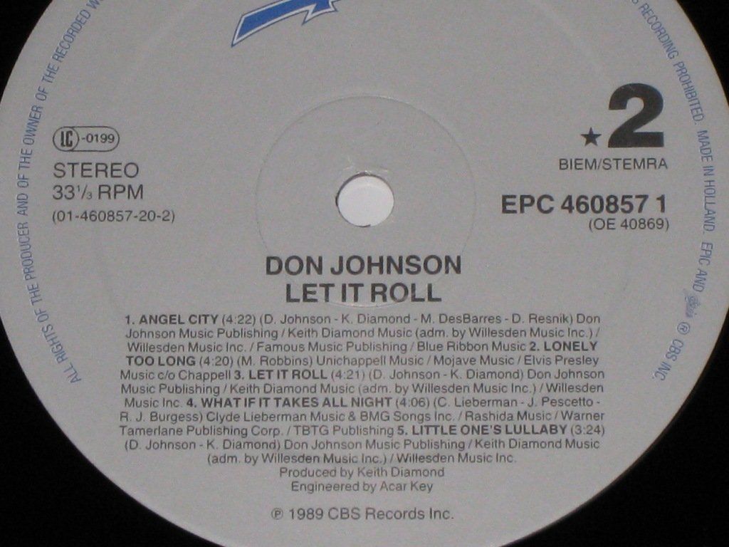 Dischi in vinile: LP - DON JOHNSON - LET IT ROLL – Usato da Steckborn venduto da Quo7 2