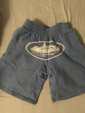 Shorts hellblau Corteiz Grafikprint Grösse gebraucht