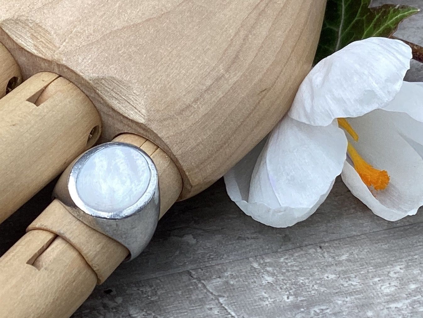 Ringe: Bague en argent et pierre blanche – Gebraucht aus Agiez von Beve15