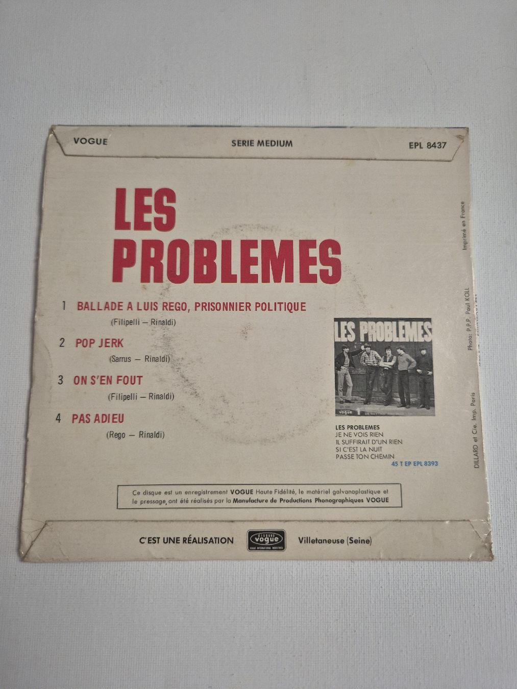 Schallplatten: LES PROBLEMES - Single 7  – Gebraucht aus Uster von newwave0 1