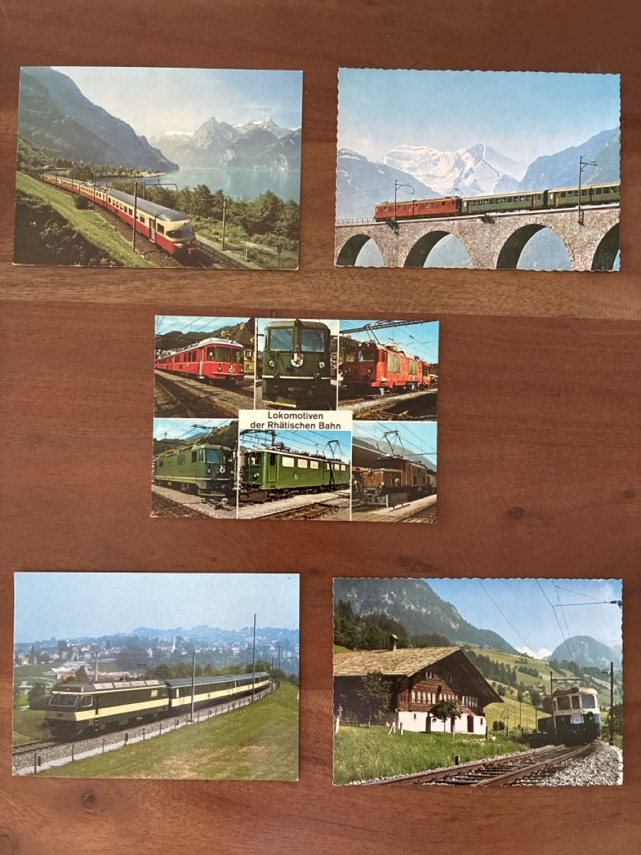 Cartes postales: 10 Ansichtskarten Schweiz von Bahnen diverse  – D'occasion à Oftringen par Cla.vD.74 2