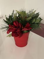 Weihnachtsblumen mit Topf (Kunstblumen)