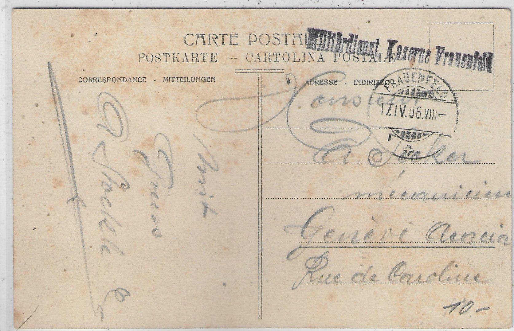 Cartoline postali: Frauenfeld - Artillerie – Usato da Ettingen venduto da Kartenplanet 1