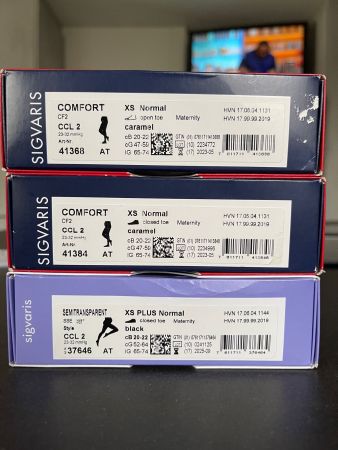 3x Sigvaris  Stütz Strumpfhosen CCL2, XS Normal - Schwanger