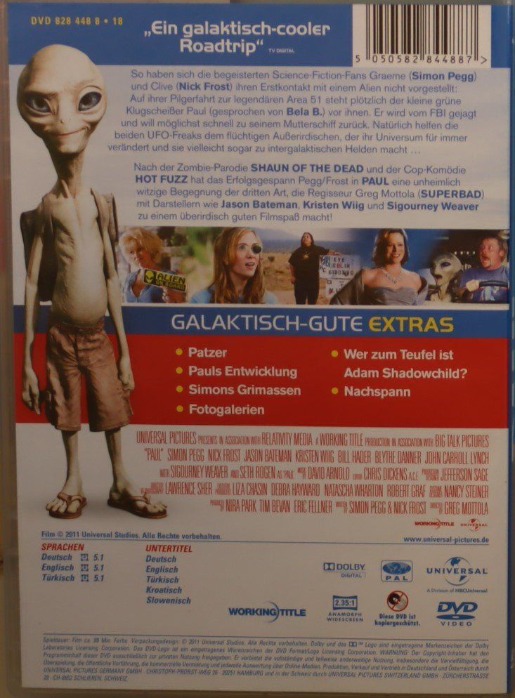 Tutti i DVDs: Paul ein Alien auf der Flucht – Usato da Luzern venduto da CONTENTI 2