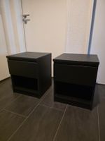 2 Nachttische schwarz mit Schublade gebrauchter Zustand