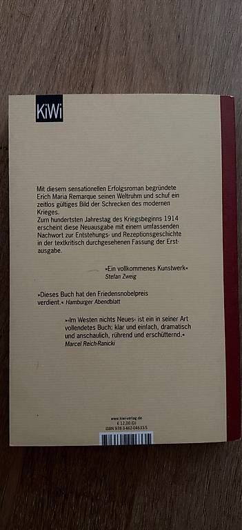 Libri: Im Westen nichts Neues – Usato da Bonaduz venduto da RArm2005 2