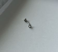 Rook Piercing Stahl mit Stein