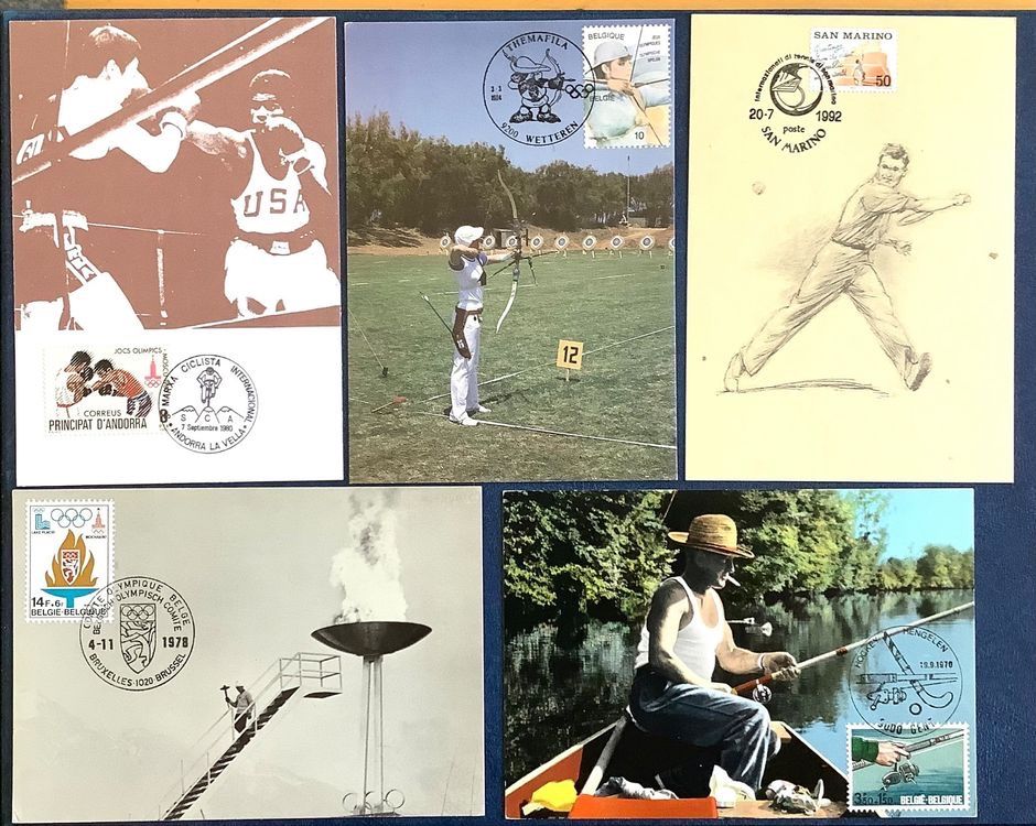 Alle Briefmarken: 1970-92 / 10 Maximumkarten Sport - Div.Länder – Neu (gemäss Beschreibung) aus Liestal von Skunk02 1