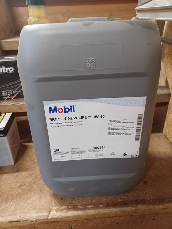 Mobil 1 Motoröl 0W-40 New Life – 20 Liter, Vollsynthetisch, Für Höchste Ansprüche