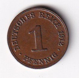 Alle Münzen: Deutsches Reich 1 Pfennig 1912 D ss – Gebraucht aus Neuchâtel von karlpierrino